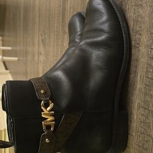 Michael Kors‎ Black Farrah Flat Ankle Booties  Women's 7.5